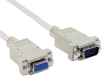 Monitor-Kabelverlängerung 1,8m VGA Sub-D 15-pol. Stecker/Buchse
