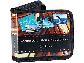 Xcase CD-Etui mit Motiv-Einschub zum selbstgestalten für 24 CDs