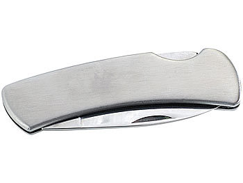 Semptec 2er-Set Edelstahl-Taschenmesser mit 75 mm Klingenlänge