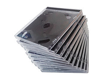 PEARL CD Jewel Boxen im 10er-Set, schwarzes Tray