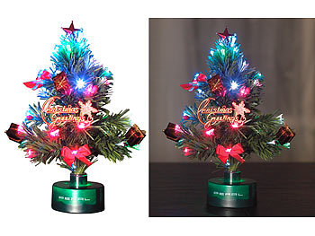 Weihnachtsbaum Auto: PEARL LED-Weihnachtsbaum mit Glasfaser-Farbwechsler