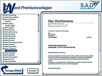 S.A.D. Best of Word 2009 - 2.450 Vorlagen