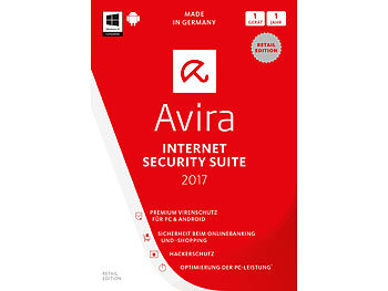 Avira Internet Security Suite 2017 - 1+1 Special (2 Lizenzen oder 2 Jahre)