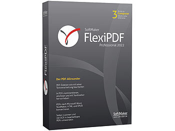 PDF-Software deutsch: SoftMaker FlexiPDF Professional 2022 für bis zu 3 PCs