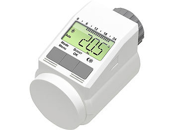 AGT Programmierbarer Heizkörper-Thermostat (Energiesparregler) 4er-Set