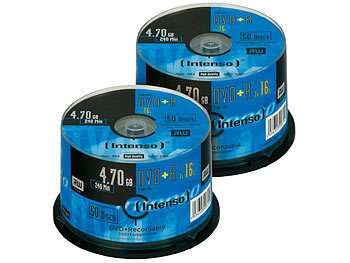 Rohling-Spindel: Intenso DVD+R 4.7GB 16x, 100er-Spindel