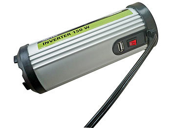 Spannungskonverter/Wechselrichter, 150 W, je 1x230-V-Steckdose und USB