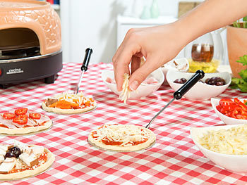 Cucina di Modena Pizzaofen mit echter Terrakotta-Haube für 4 Personen