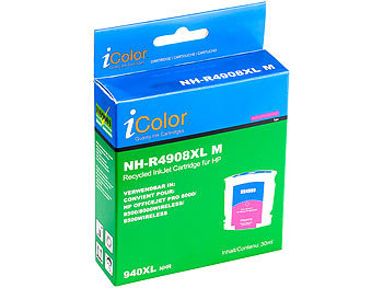 iColor recycled Recycled Cartridge für HP (ersetzt C4908AE No.940XL), magenta