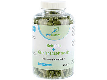 PeriNature Spirulina+Gerstengras-Kapseln, 500 Stück