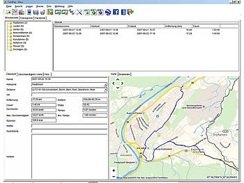 NavGear Fahrrad- & Outdoor-GPS OC-400 mit Sportcomputer, bis 300.000 Wegpunkte
