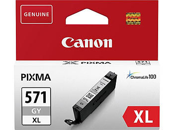 Original-Tinte, Canon: CANON Original Tintenpatrone CLI-571GY XL, grau