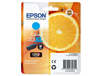Epson Original Tintenpatrone 33XL T3362, cyan