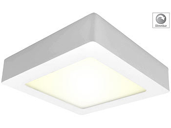 mlight Ein-/Unterbau-LED-Panel, quadratisch, dimmbar, warmweiß, 18 W, 1230 lm