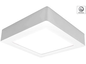 mlight Ein-/Unterbau-LED-Panel, quadratisch, dimmbar, weiß, 18 Watt, 1.300 lm