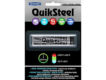 Quicksteel: BLUE MAGIC QuikSteel Reparatur-Knetmasse für Metalle, 56,8 g