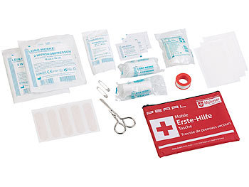 Erste Hilfe Set: PEARL Mobile Erste-Hilfe-Tasche, wasserabweisend, 24-teilig