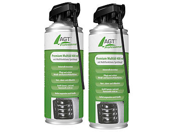 Öl: AGT Professional Premium-Multiöl mit Multifunktions-Sprühkopf, 2x 400 ml