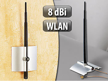 FreeTec Leistungsstarke WLAN-Antenne 8 dBi für Tisch & Wandmontage