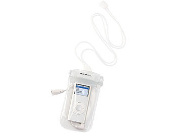 Xcase Wasserdichte Tasche für MP3-Player & Handys bis 55x85 mm, weiß