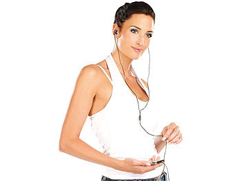 auvisio Premium-Stereo-Ohrhörer 'In Ear Pro' mit Halsschlaufe