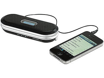auvisio Mobiler Stereo-Kompaktlautsprecher mit UKW-Radio