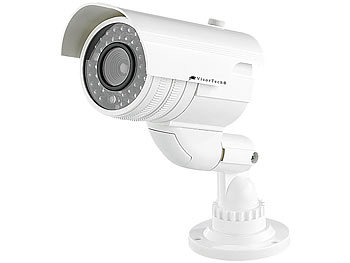 VisorTech Profi-Überwachungskamera-Attrappe/Dummy mit LED