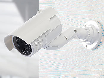 VisorTech Profi-Überwachungskamera-Attrappe/Dummy mit LED