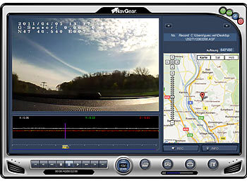 NavGear Kfz-BlackBox mit Video-Kamera, GPS & g-Sensor