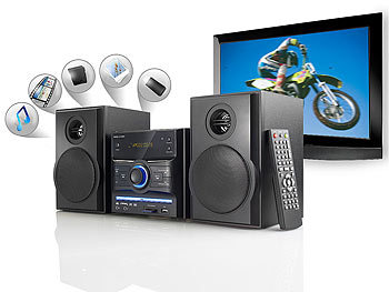 auvisio Microsystem-Stereoanlage mit DVD/USB/SD, 2x 15 W (refurbished)