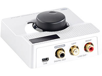 auvisio Premium-D/A-Wandler und USB-Soundkarte, Koaxial-Ausgang, 96 kH
