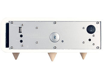 auvisio Lautsprecher MSS-440.bt mit Bluetooth, USB-Ladeport, weiß