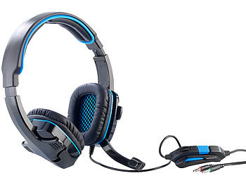 Kopfhörer für PC: Mod-it Gaming-Headset mit Lautstärkeregler und Mikrofon-Stummschalter