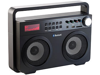 auvisio Ghettoblaster MPS-689.BT mit Bluetooth, Radio und MP3-Player, 20 Watt