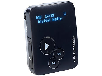 VR-Radio Pocket-Mini-Radio-Clip mit DAB/DAB+-Empfang, RDS, Akku