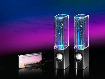auvisio Wasserspiel-Lautsprecher mit bunten Lichteffekten MSS-11.Y, 15 Watt