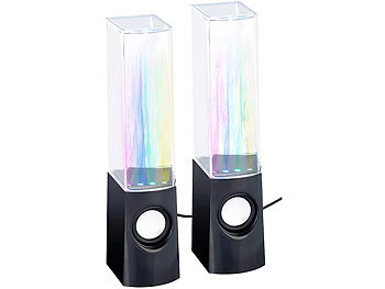auvisio Wasserspiel-Lautsprecher mit bunten Lichteffekten MSS-11.Y, 15 Watt