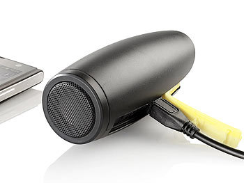 Lunartec 4in1-Taschenlampe mit Bluetooth, Lautsprecher, Radio & MP3, 3 W, 65 lm