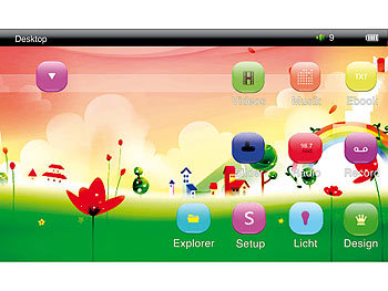 auvisio Portabler 10,9cm/4,3" Touchscreen-Mediaplayer "MPD-4304" / 4GB auvisio MP3- & Video Player Bild 0