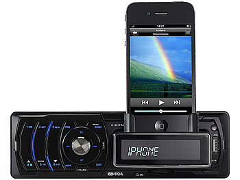 Creasono MP3-Autoradio CAS-4350i RDS/USB/SD/-Dock für iPhone