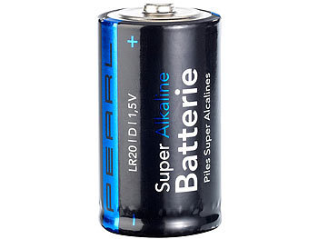PEARL 2er-set Super Alkaline Batterien Typ Mono D, 1,5 V