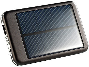 revolt Solar-Powerbank mit 4400 mAh für iPad, iPhone, Navi, Smartphone