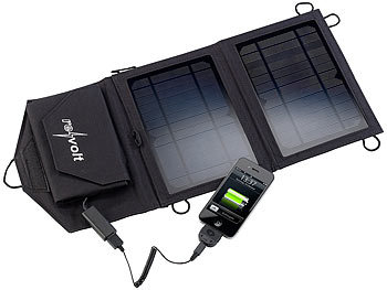revolt Mobiles Solarpanel mit Tasche, 7 W