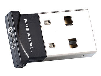 Stick, Bluetooth: PEARL Ultrakompakter USB-Adapter, Bluetooth 4.0, Klasse 1, EDR+CSR, 100 m