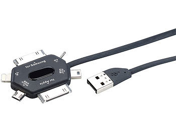 Xystec 6in1 USB-Ladekabel für Apple, Samsung, Nokia und Co.