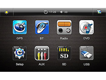 Creasono 7" Touchscreen DVD-Autoradio mit Navigation D-A-CH