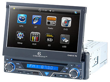 Creasono 7" Touchscreen DVD-Autoradio mit Navigation  Deutschland