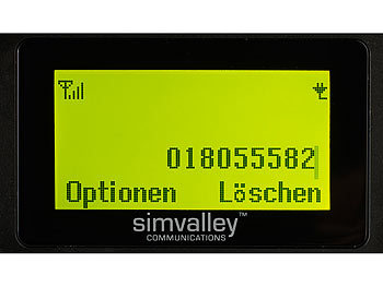 simvalley GSM-Telefon TTF-402 mit SMS-Funktion und Akku-Betrieb