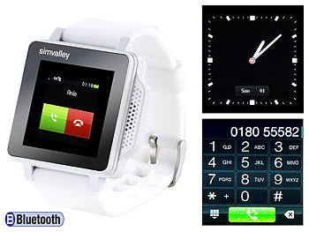 simvalley Mobile Handy-Uhr PW-315.touch Weiß Handy/Uhr (refurbished)