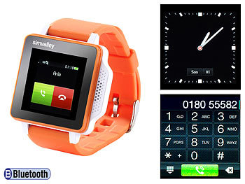 simvalley Mobile Handy-Uhr PW-315.touch Orange Handy/Uhr (refurbished)